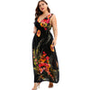 Floral Shirred Maxi Plus Size Dress