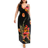 Floral Shirred Maxi Plus Size Dress