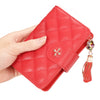 Guapabien PU Leather Women Wallet Zipper Tassel Cash Coin Pocket