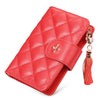 Guapabien PU Leather Women Wallet Zipper Tassel Cash Coin Pocket