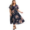 Plus Size Floral Print  Bohemian Maxi Dress for Woman