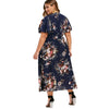 Plus Size Floral Print  Bohemian Maxi Dress for Woman