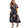 Plus Size Floral Print  Bohemian Maxi Dress for Woman