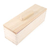 Rectangular Solid DIY Handmade Silicone Soap Mold Wooden Box with Cover Purple