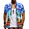 Hawaii Palm Tree Pattern Button Down Shirt Men