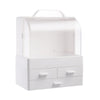 Small Desktop Makeup Organizer Cosmetic Storage Box with Dustproof Lid