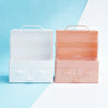 Small Desktop Makeup Organizer Cosmetic Storage Box with Dustproof Lid