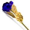 Day Gift 24K Gold Foil Artificial Rose Flower Valentine's Day Birthday Giftblue