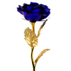 Day Gift 24K Gold Foil Artificial Rose Flower Valentine's Day Birthday Giftblue