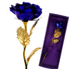 Day Gift 24K Gold Foil Artificial Rose Flower Valentine's Day Birthday Giftblue