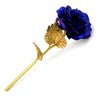 Day Gift 24K Gold Foil Artificial Rose Flower Valentine's Day Birthday Giftblue