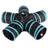 5 Way Foldable Cat Tunnel with Balls Collapsible Pet Tube Toy