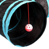 5 Way Foldable Cat Tunnel with Balls Collapsible Pet Tube Toy