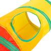 Foldable Rainbow Colored Cat Tunnel with Balls Collapsible Pet Tube Toy
