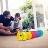 Foldable Rainbow Colored Cat Tunnel with Balls Collapsible Pet Tube Toy