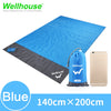 Portable Waterproof Picnic Mat Water Repellent with Windproof Stakes Machine Washable for Camping Spring Outing