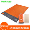 Portable Waterproof Picnic Mat Water Repellent with Windproof Stakes Machine Washable for Camping Spring Outing
