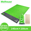 Portable Waterproof Picnic Mat Water Repellent with Windproof Stakes Machine Washable for Camping Spring Outing