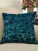 Water Wave Print Square Throw Pillow Case