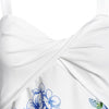 Front Twist Floral Butterfly Tank Top