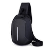 Men Crossbody Chest Bag Anti-theft Password Code Lock USB Charger