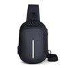 Men Crossbody Chest Bag Anti-theft Password Code Lock USB Charger