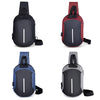 Men Crossbody Chest Bag Anti-theft Password Code Lock USB Charger