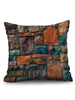 Stone Brick Wall Printed Decorative Pillowcase