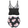 Flounce Floral High Waisted Tankini Set