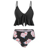Flounce Floral High Waisted Tankini Set