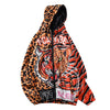 Men Hoodie Leopard Tiger Print Hooded Long Sleeve Coat