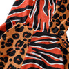 Men Hoodie Leopard Tiger Print Hooded Long Sleeve Coat