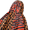 Men Hoodie Leopard Tiger Print Hooded Long Sleeve Coat