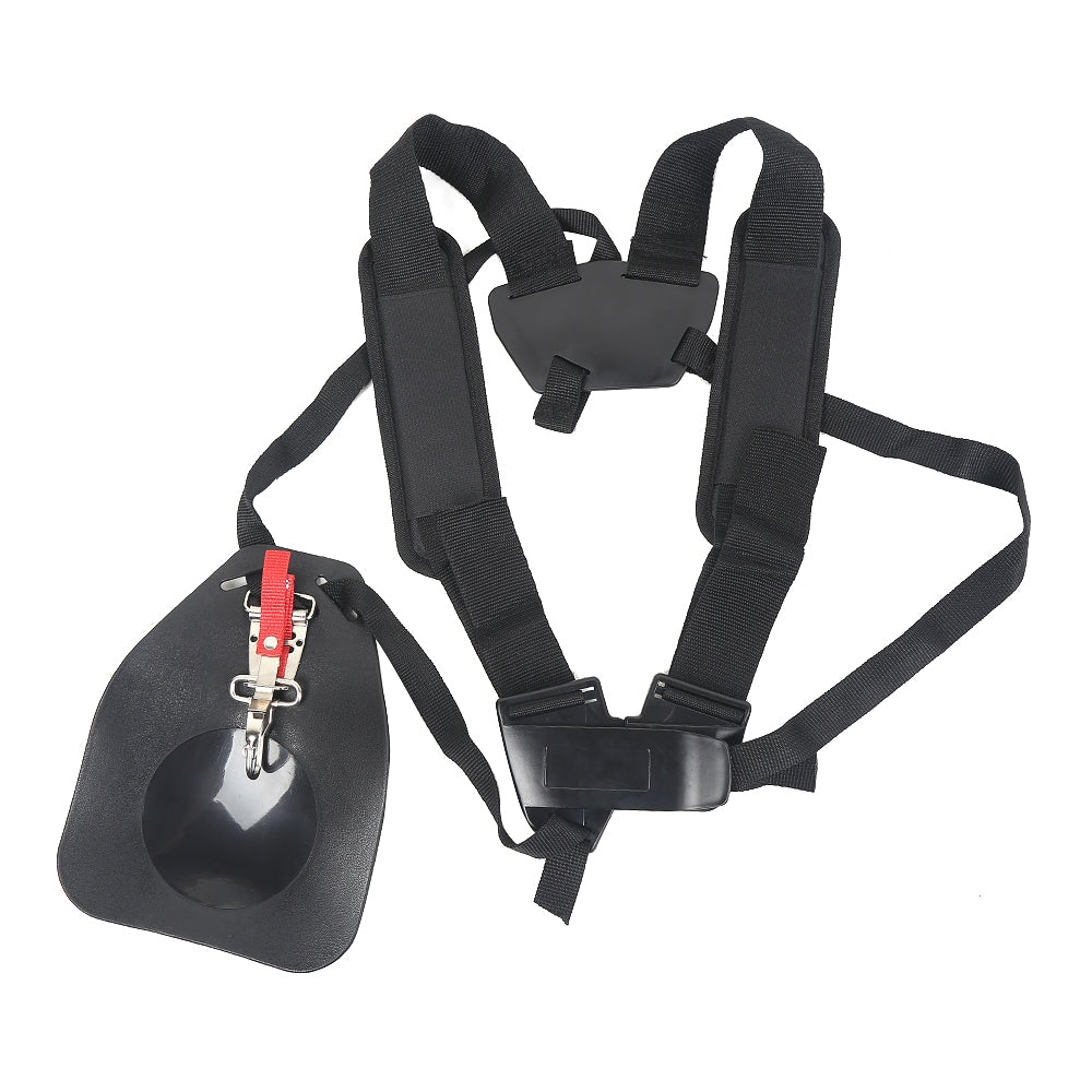 Double Shoulder Strimmer Harness Strap with Carry Hook for Brush Cutter Trimmer