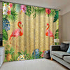 3D Digital Print Curtain with Flamingo Water Resistance
