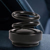 Solar-energy Double Ring Rotating Aromatherapy Car Decoration Toy