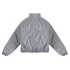 Cotton-padded Jacket Silver Luminous Water Resistant Winter Coat