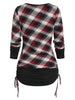 Checked Pocket Cinched T Shirt