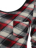 Checked Pocket Cinched T Shirt