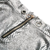 Snakeskin Print Off-shoulder Women Top Zipper Long Sleeve Blouse T-shirt