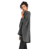 Women Cloak Coat Funnel Neck Bat Sleeve Loose Asymmetric Hem