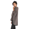 Women Cloak Coat Funnel Neck Bat Sleeve Loose Asymmetric Hem
