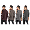Women Cloak Coat Funnel Neck Bat Sleeve Loose Asymmetric Hem