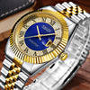 Men's Stainless Steel Classic Business Quartz Watch Large Dial