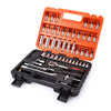 53pcs/set 72-tooth Ratchet Auto Repair Mechanic Wrench Sleeve Set