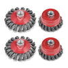 4pcs Twist Knot Wire Wheel Cup Brush for Grinding Sanding