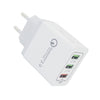 Cwxuan 18W 3 USB Ports QC 3.0 Power EU Plug Quick Adapter Charge