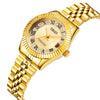 Oubaoer Women's Watch Rhinestone Roman Scale Quartz Waterproof Calendar Steel Belt Fashion