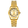 Oubaoer Women's Watch Rhinestone Roman Scale Quartz Waterproof Calendar Steel Belt Fashion