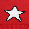 Women Sweater Star Pattern V Neck Loose Style Long Sleeve Wave Hem
